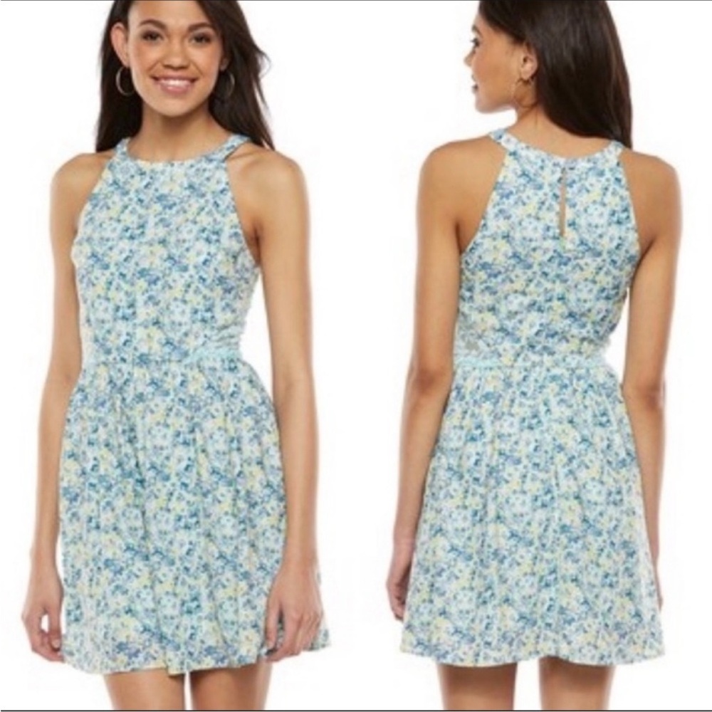 Disney Cinderella Floral Dress Blue Size Medium